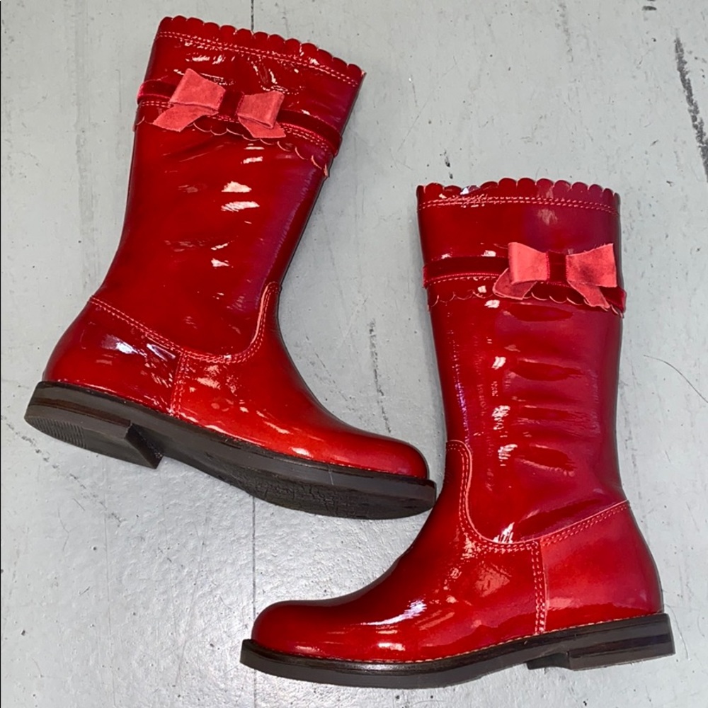 Brand new Red patent leather boots for girls